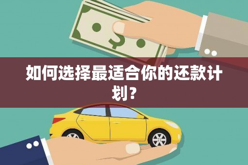 四方台如何选择最适合你的还款计划？