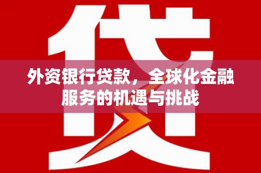四方台外资银行贷款，全球化金融服务的机遇与挑战