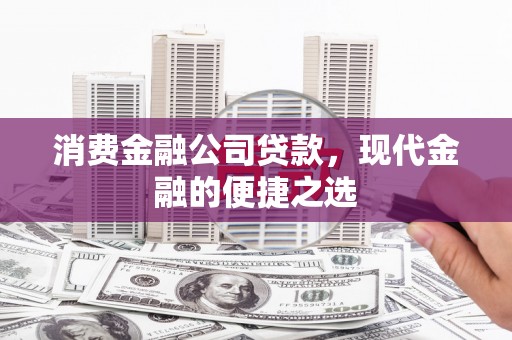 四方台消费金融公司贷款，现代金融的便捷之选